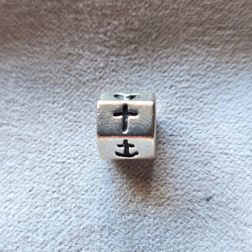 FAITH - HOPE - LOVE Pandora Charm in 925 Sterling Silver
